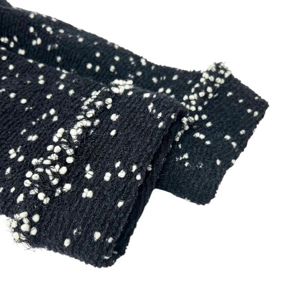 CHANEL Vintage 95A CC Logo Tweed Jacket Blazer #40 Black Wool Long [105651] - Picture 10 of 12